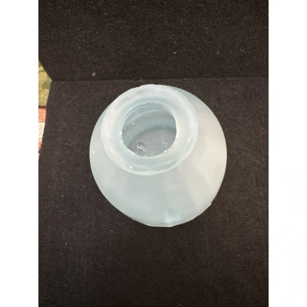 Westmoreland Vintage Baby Blue Frosted Glass 2-Piece Fairy Lamp 6